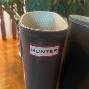 Grey hunter rain boots